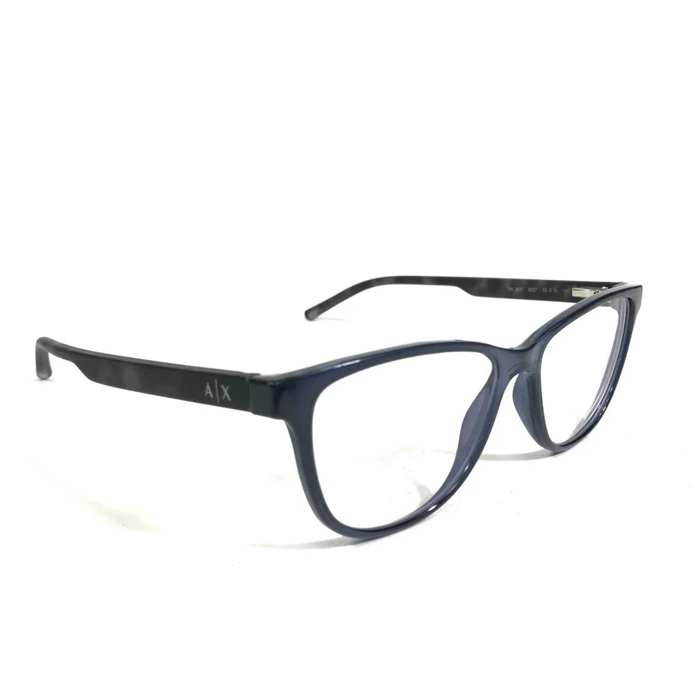 Armani Exchange Eyeglasses Frames AX 3047 8237 Grey Blue Cat Eye 53-15-140
